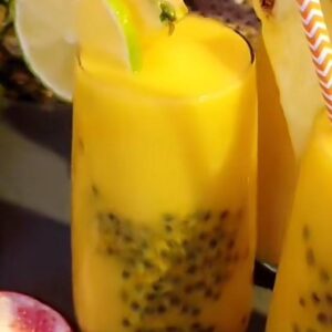 Jus d’ananas-passion 100 % naturel – Sans sucre ni conservateur